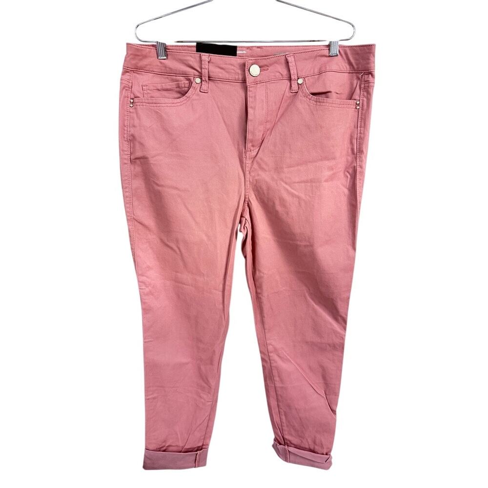 Seven7 High Rise Skinny Jeans Mauve Pink Ultra Stretch Size 16 NWT - Picture 3 of 8